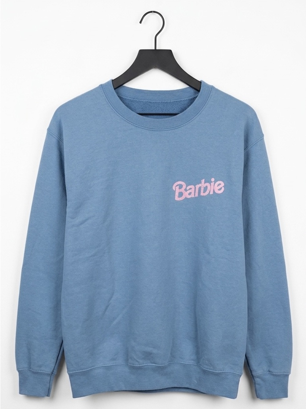 Barbie Blue Crewneck Sweatshirt with Pink Logo